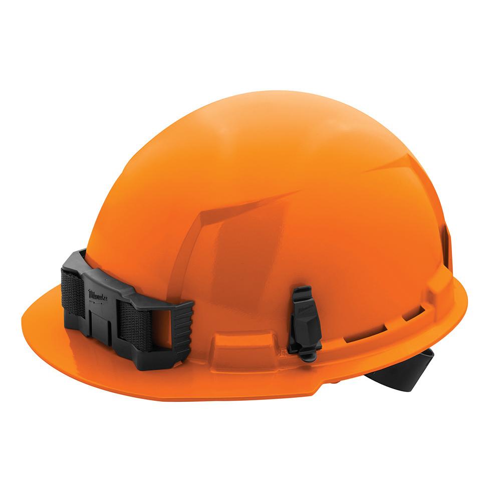 MILWAUKEE Milwaukee 48-73-1112 Orange Front Brim Hard Hat w/4pt Ratcheting Suspension - Type 1, Class E