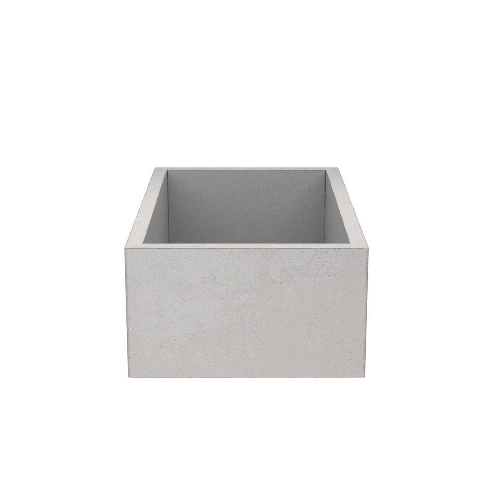 NATIVE TRAILS Native Trails NSK3018-A NativeStone 30 x 18 in. Concrete Single Bowl Farmhouse Kitchen Sink in Ash