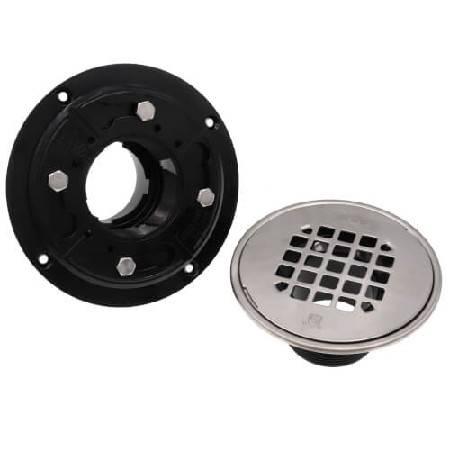 OATEY Oatey 42261 2 or 3 ABS Shower Drain with Round Snap-In Stainless Steel Strainer & Tile Ring