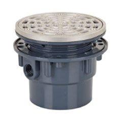 SIOUX CHIEF Sioux Chief 842-3PSR On-Grade 3 x 4 In. Hub Plastic Stainless Steel Floor Drain