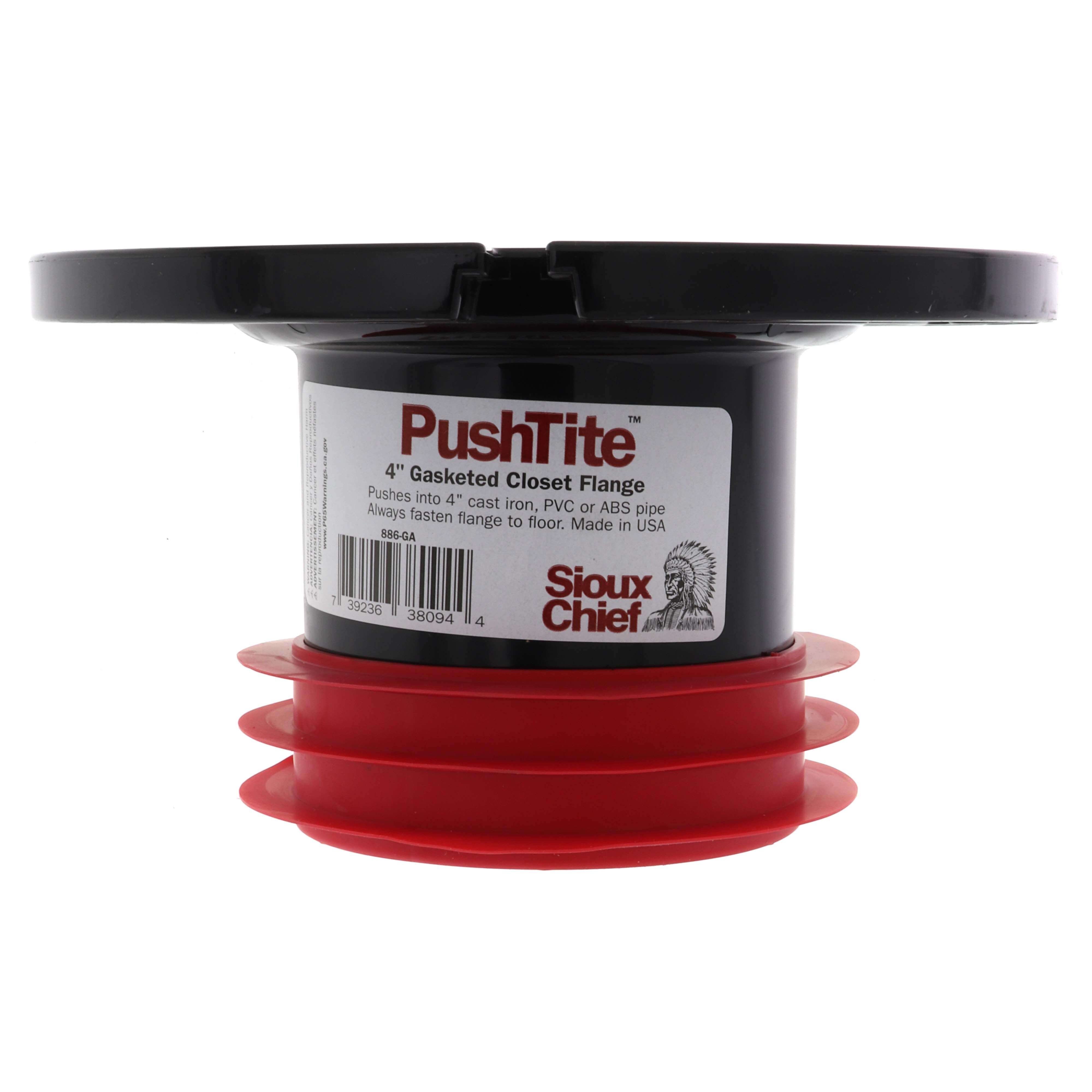 SIOUX CHIEF Sioux Chief 886-GA PushTite 4 in. Plastic ABS Closet Flange