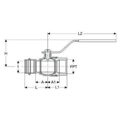 VIEGA Viega 79970 1/2 x 1/2 ProPress x FPT Ball Valve 250 PSI CWP Lead-Free