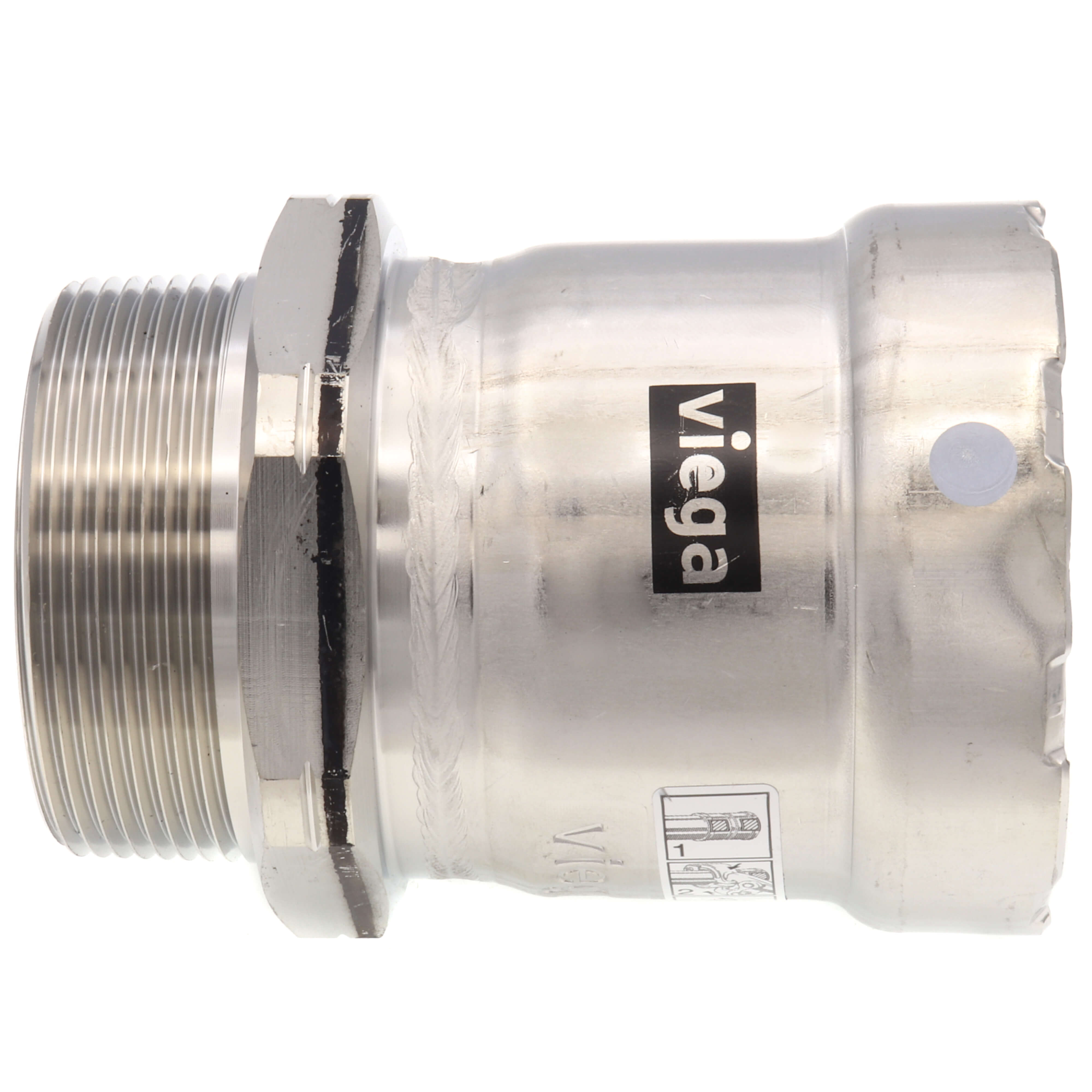 VIEGA Viega 95255 2 MegaPress 304 Stainless Steel Male Adapter Press x Male
