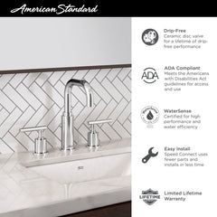 American Standard 2064831.295 Serin 2-Handle 8 Widespread Bathroom Faucet 1.2 gpm