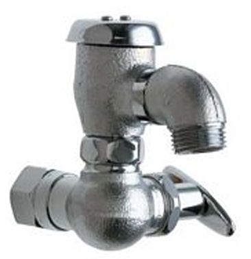 CHICAGO FAUCETS Chicago Faucets 998-RCF Single Cross Handle Wall Mount Service Faucet in Rough Chrome
