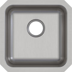 ELKAY Elkay ELUHAD141455 Lustertone Classic Stainless Steel 16-1/2 x 16-1/2 No-Hole Undermount Sink