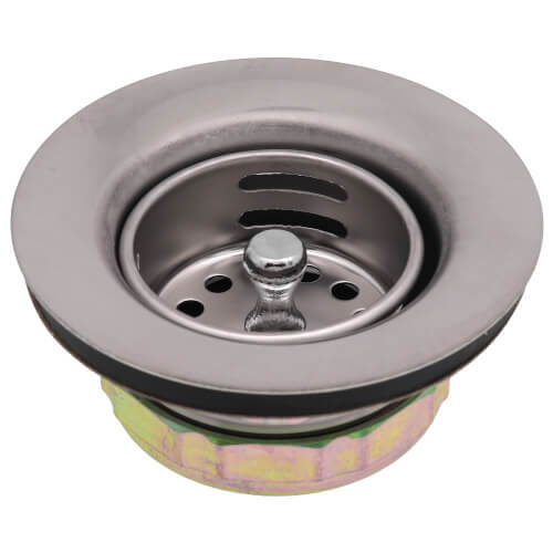 ELKAY Elkay D5018A Stainless Steel Drain with Removable Basket Strainer and Rubber Stopper