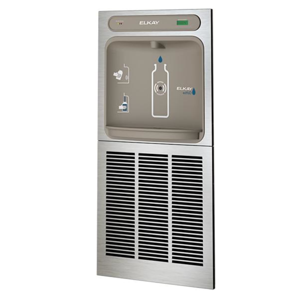 ELKAY Elkay LZWSM8K Elkay ezH2O In-Wall Bottle Filling Station with Mounting Frame Filtered Refrigerated Stainless