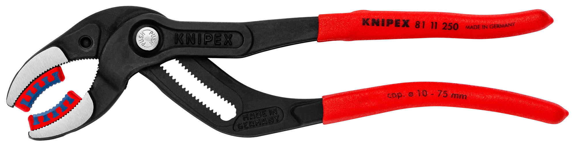 KNIPEX KNIPEX 8111250 Pipe Gripping Pliers-Replaceable Plastic Jaws 10 in.