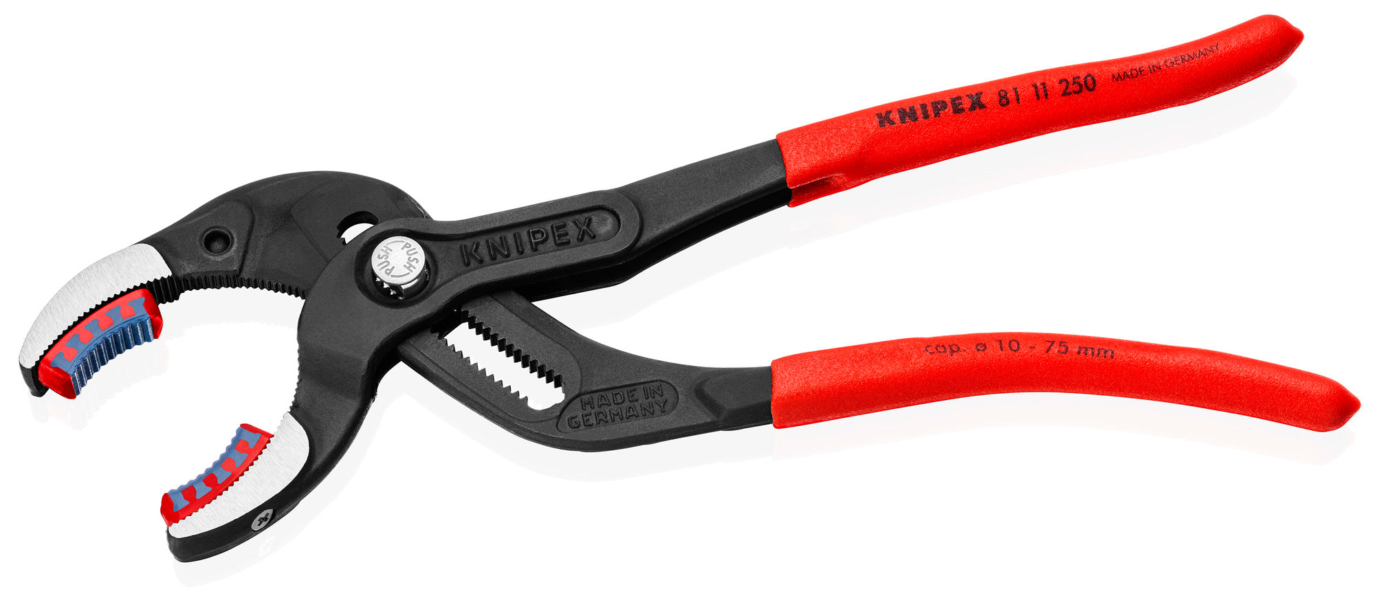 KNIPEX KNIPEX 8111250 Pipe Gripping Pliers-Replaceable Plastic Jaws 10 in.