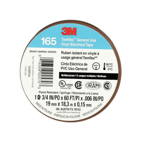 3M 3M 7100169191 165 Multi-Purpose Flame-Retardant Electrical Tape 60 ft L x 3/4 in W