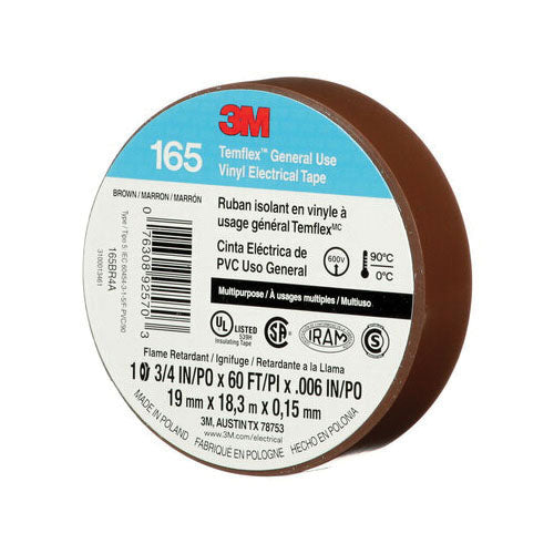3M 3M 7100169191 165 Multi-Purpose Flame-Retardant Electrical Tape 60 ft L x 3/4 in W