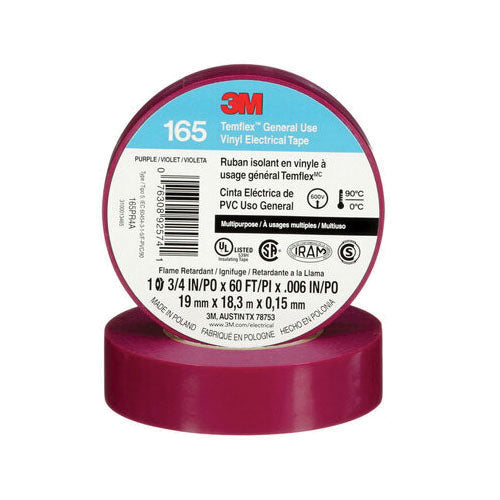 3M 3M 7100169434 165 Multi-Purpose Flame-Retardant Electrical Tape 60 ft L x 3/4 in W 7100169434