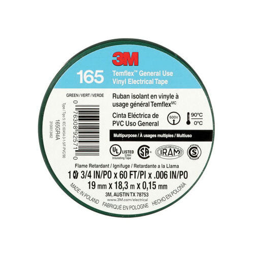 3M 3M 7100169430 Temflex 165 Multi-Purpose Tape 60 ft x 3/4 in Replacement MPN