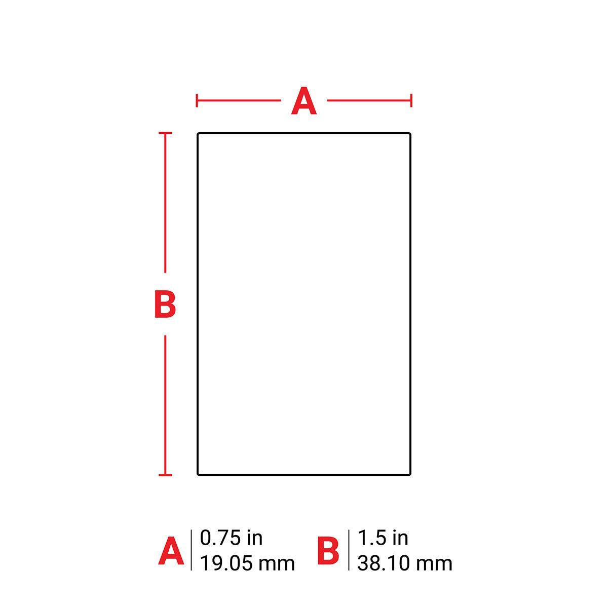 BRADY Brady M71-30-499 BMP71 Rectangular Thermal Transfer Label 1-1/2 in x 3/4 in B-499 Polyamide Coated Nylon Cloth