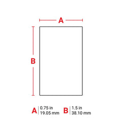 Brady M71-30-499 BMP71 Rectangular Thermal Transfer Label 1-1/2 in x 3/4 in B-499 Polyamide Coated Nylon Cloth