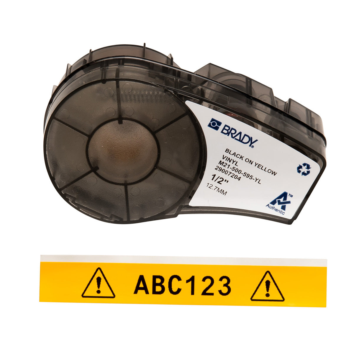 BRADY Brady M21-500-595-YL Label Marker Cartridge 21 ft x 0.5 in B-595