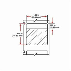 BRADY WML-711-292 Rectangle Printable Label, 1 x 4 x 0.004, White/Translucent, 100/Roll