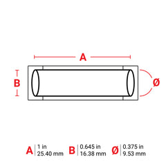 Brady PSPT-375-1-WT PermaSleeve 1-Sided Heat Shrink Wire Marker Sleeve, 12 to 6 AWG Wire, 1.015 in L x 1 in W, B-342 Polyolefin