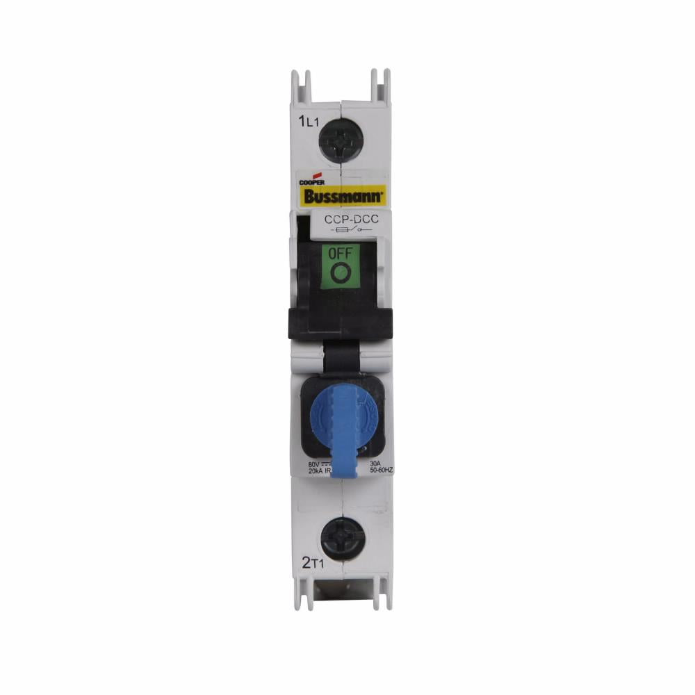 BUSSMANN Bussmann CCP-1-DCC Fusible Disconnect Compact Circuit Protector 600 VDAC/80 VDC 30 A 1 Pole Class CC Fuse