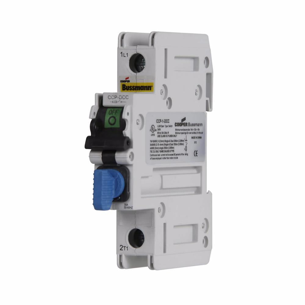 BUSSMANN Bussmann CCP-1-DCC Fusible Disconnect Compact Circuit Protector 600 VDAC/80 VDC 30 A 1 Pole Class CC Fuse