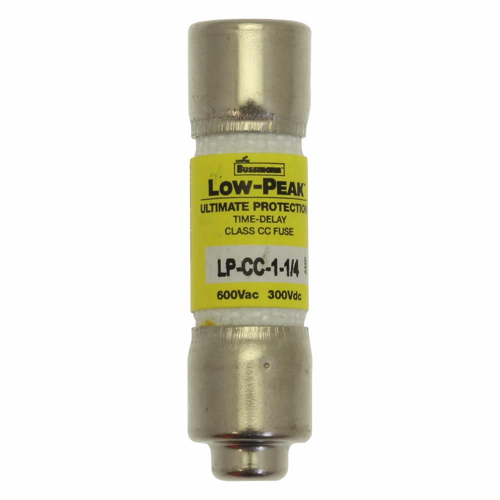 EATON BUSSMANN Bussmann LP-CC-1-1/4 Current Limiting Time Delay Fuse 1.25 A 600 VAC/300 VDC 200/20 kAIC Interrupt