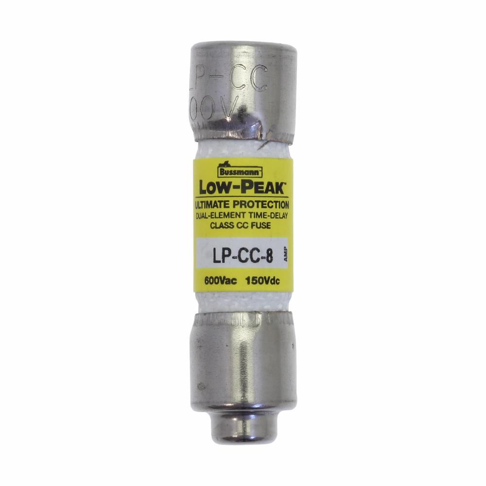 EATON BUSSMANN Bussmann LP-CC-8 Current Limiting Time Delay Fuse 8 A 600 VAC/150 VDC