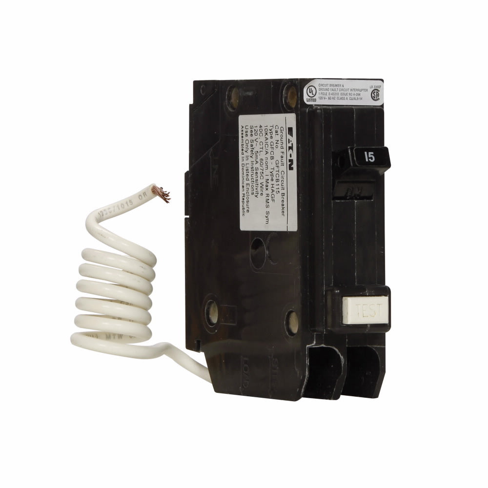 EATON Eaton GFTCB115 Miniature Circuit Breaker 15 Amp 120/240V
