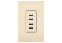 PASS & SEYMOUR Pass & Seymour TM8USB4LACC6 Decorator Quad USB Charger 125 Volt 4-Port