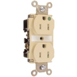 LEGRAND Pass & Seymour TR63HI Duplex Type Nylon Material 20 Amp 125 VAC 3-Wire NEMA 5-20R