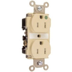 LEGRAND Pass & Seymour TR63HI Duplex Type Nylon Material 20 Amp 125 VAC 3-Wire NEMA 5-20R