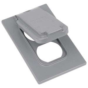 RED DOT Red Dot CCDV Single Gang Weatherproof Receptacle Cover, Die Cast Aluminum