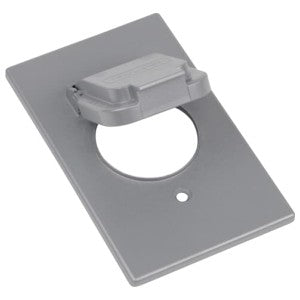 RED DOT Red Dot CCSV Weatherproof Receptacle Cover, Zinc Alloy, 1 Single Receptacle Cover with 1.59 Inch Diameter Opening Vertical
