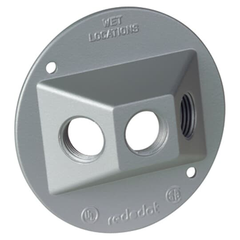 RED DOT Red Dot S213E-15R Round Lampholder Cover With Gasket 4-1/8 Inches 3 Outlet Holes