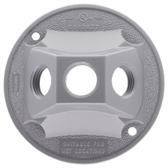 RED DOT Red Dot S213E-15R Round Lampholder Cover With Gasket 4-1/8 Inches 3 Outlet Holes