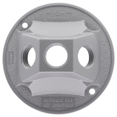 RED DOT Red Dot S213E-15R Round Lampholder Cover With Gasket 4-1/8 Inches 3 Outlet Holes