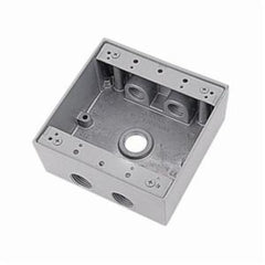 RED DOT Red Dot 2IH5-2 Two Gang Universal Weatherproof Box 31 Cubic Inches 3/4 Inch