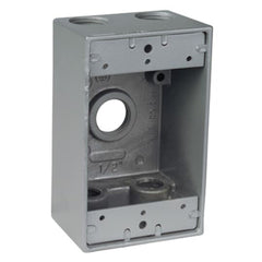 RED DOT Red Dot IH5-1-LM Single Gang Universal Weatherproof Box 19.0 Cubic Inches Hub Size 1/2 Inch