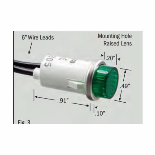 SELECTA Selecta SL53413-6-BG Indicator Light 125 Volt AC (0.5 Inch) Replacement MPN