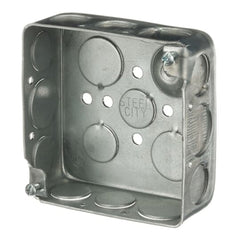 STEEL CITY Steel City 521511234GB 1-1/2 Inch Deep Drawn Box with Grounding Bump 4 Inches Square