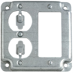 STEEL CITY Steel City RS-19-CC Square Surface Cover 1-GFCI & 1-Duplex Receptacle