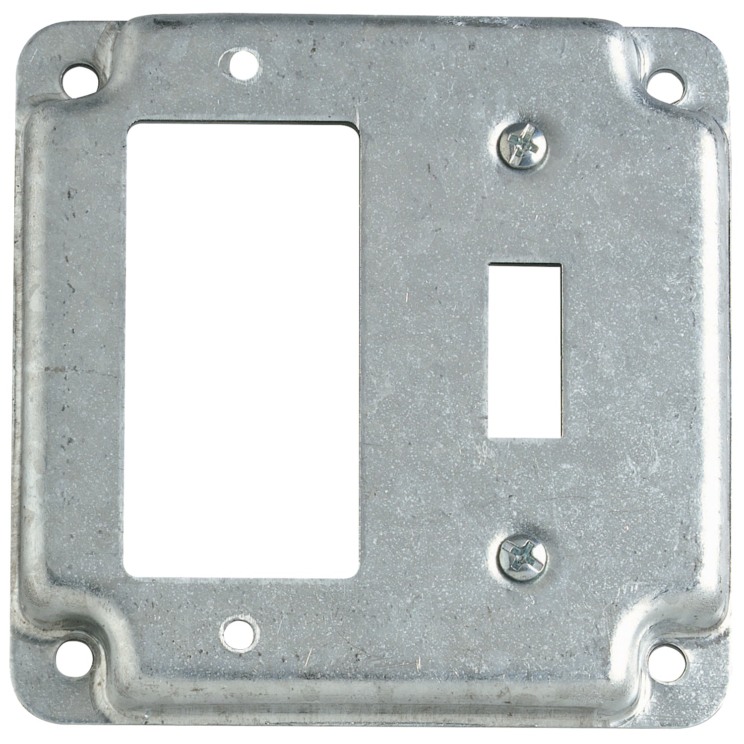 STEEL CITY Steel City RS-18-CC Square Cover 4 Square Surface Cover GFCI & Toggle Switch