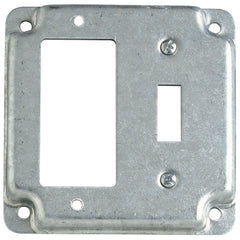Steel City RS-18-CC Square Cover 4 Square Surface Cover GFCI & Toggle Switch