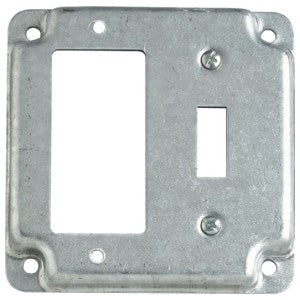 STEEL CITY Steel City RS-18-CC Square Cover 4 Square Surface Cover GFCI & Toggle Switch