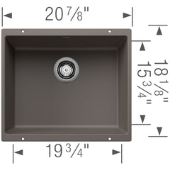 BLANCO Blanco 527414 Precis 21 Single Bowl Kitchen Sink - Volcano Gray
