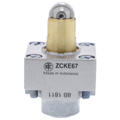 Telemecanique Sensors ZCKE67 Limit Switch Plunger Operated Head Steel Roller Plunger