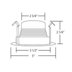 Nicor Lighting 19502WH 4 in. White Baffle Trim for 4 inch Housings