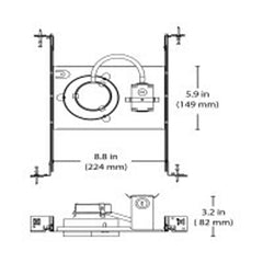 Nicor Lighting DLR4-5-FRAME DLR4 (v5) Series New Construction Frame Housing