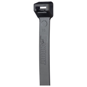 PANDUIT Panduit PLT5EH-NB-C0 Cable Tie, Black, UV PA6.6, 19.8L, 250lb, PK100