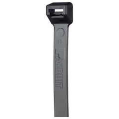 Panduit PLT5EH-NB-C0 Cable Tie, Black, UV PA6.6, 19.8L, 250lb, PK100
